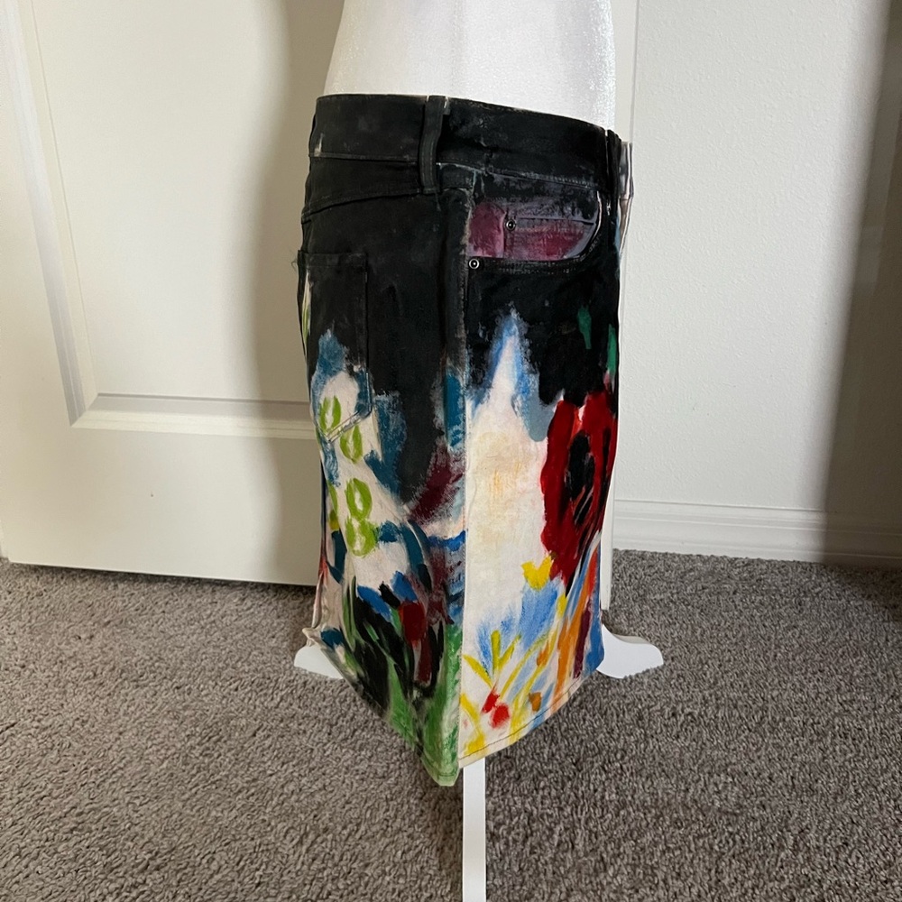 NWT Anthropologie Night Garden Hand Painted Skirt Size 29 - Picture 3 of 9